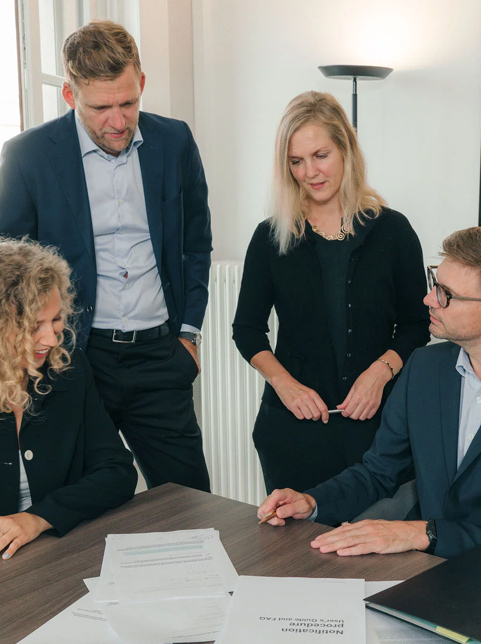 independent lawyers and immigration specialists preparing a consultation.