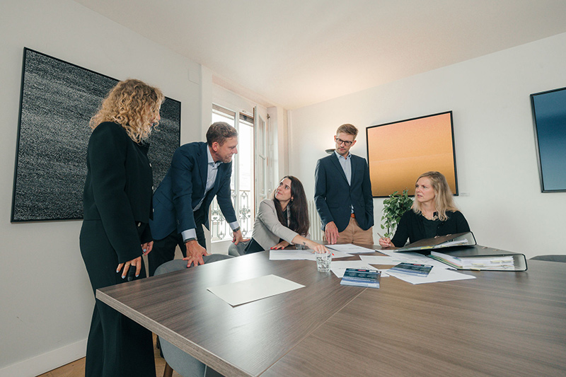 Independent attorneys preparing a zoom online meeting